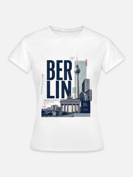 Berliner Skyline Collection - Frauen T-Shirt - Weiß