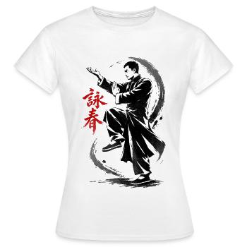 Maître Wing Chun à l’Encre - T-shirt Femme - blanc - Devant - AI Model Female 172 dark (172cm)