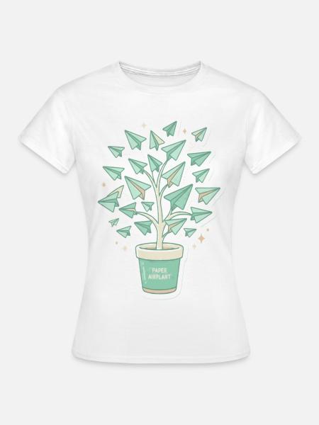 Papierflugbaum Origami - Frauen T-Shirt - Weiß