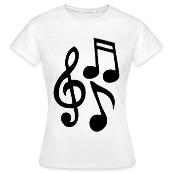 Musiknoten - Frauen T-Shirt - Weiß - Vorne - AI Model Female 172 dark (172cm)