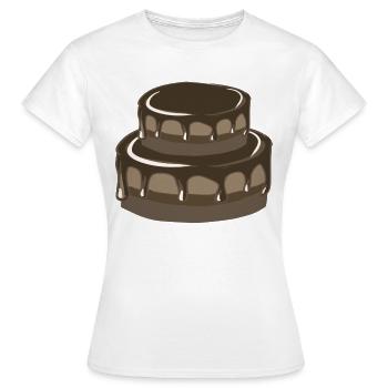 torte schokolade - Frauen T-Shirt - Weiß - Vorne - AI Model Female 172 dark (172cm)
