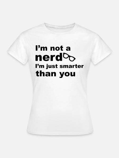 Nerd Glasses - Dame-T-shirt - hvid