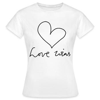 Love Wins - Women's T-Shirt - white - Front - AI Model Female 172 dark (172cm)
