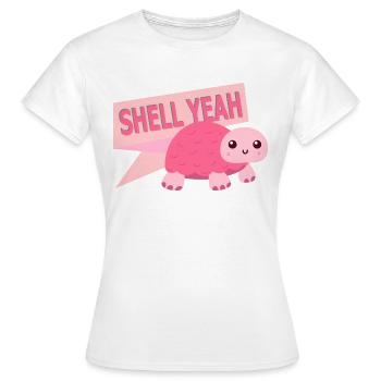 shell yeah turtle shirt - Frauen T-Shirt - Weiß - Vorne - AI Model Female 172 dark (172cm)