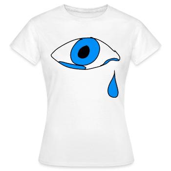 Eye Tear Cry - Women's T-Shirt - white - Front - AI Model Female 172 dark (172cm)