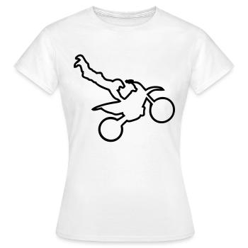 motorcycle cross freestyle moto trace - Women's T-Shirt - white - Front - AI Model Female 172 dark (172cm)