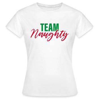 Team Naughty - Women's T-Shirt - white - Front - AI Model Female 172 dark (172cm)