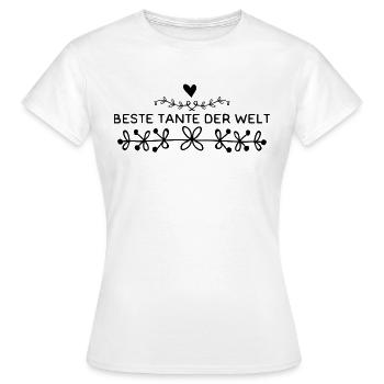 Beste Tante Der Welt - Frauen T-Shirt - Weiß - Vorne - AI Model Female 172 dark (172cm)