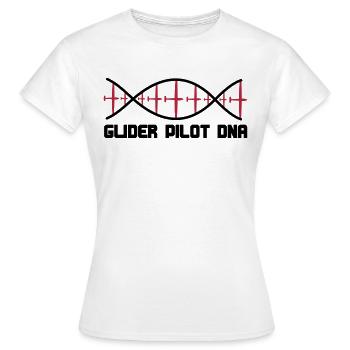 dna segelflieger text - Frauen T-Shirt - Weiß - Vorne - AI Model Female 172 dark (172cm)