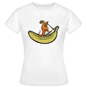 Scooter Dinosaure Skater Rampe Scooter - T-shirt Femme - blanc - Devant - AI Model Female 172 dark (172cm)