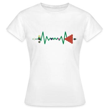 Jeu de snooker gamer Table de snooker Balles de snooker - T-shirt Femme - blanc - Devant - AI Model Female 172 dark (172cm)