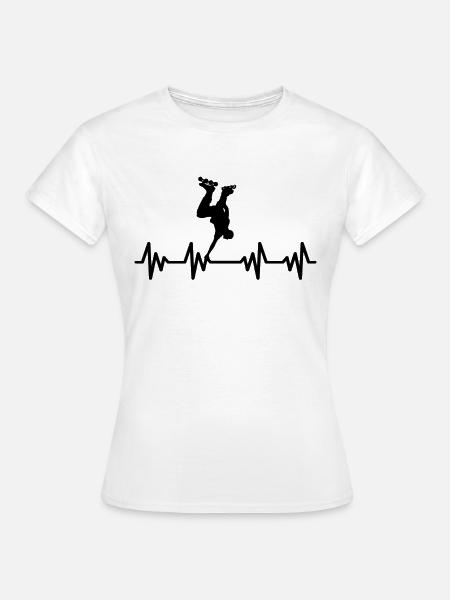 Inline-Skating Rollerskates Inline-Skater - Frauen T-Shirt - Weiß
