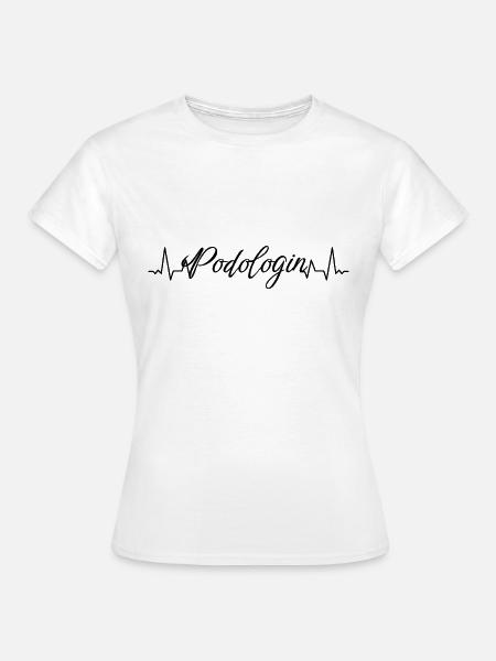 Fußpflege Herzschlag Podologin - Frauen T-Shirt - Weiß