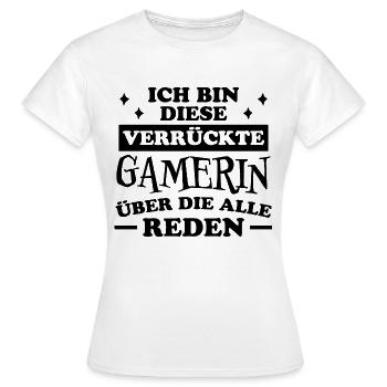 Gamerin Spruch Videospiel Sprüche Gamerin Geschenk - Frauen T-Shirt - Weiß - Vorne - AI Model Female 172 dark (172cm)