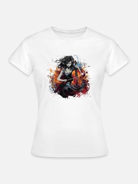 Cellospieler Cellist-Musikerin - Frauen T-Shirt - Weiß