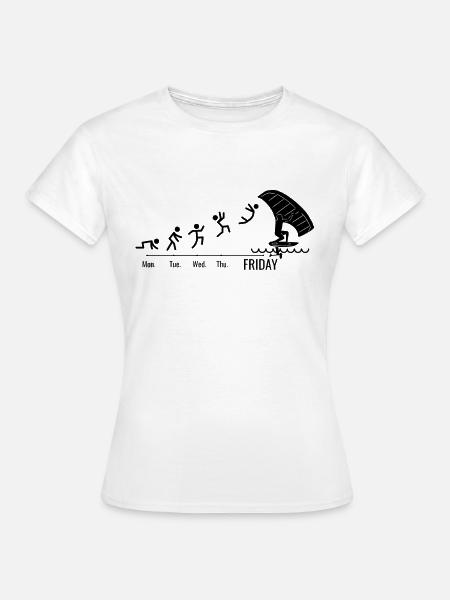 Wingfoil-Surfer Wingfoiling Hydrofoil Wochenende - Frauen T-Shirt - Weiß