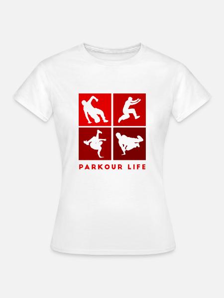 Parkour-Life Freerunning Freerunner - Frauen T-Shirt - Weiß