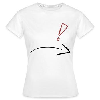 attention attention - T-shirt Femme - blanc - Devant - AI Model Female 172 dark (172cm)