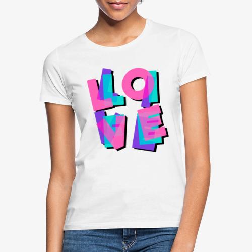live life love Spruch Liebe Leben bunte Freude - Frauen T-Shirt