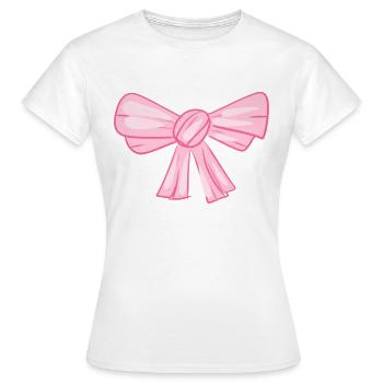 symbole de ruban rose mouche - T-shirt Femme - blanc - Devant - AI Model Female 172 dark (172cm)
