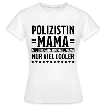 Polizistin Witz Spruch Polizei Polizistin Geschenk - Frauen T-Shirt - Weiß - Vorne - AI Model Female 172 dark (172cm)