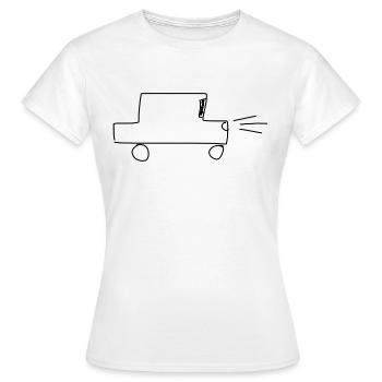 Véhicule de voiture - T-shirt Femme - blanc - Devant - AI Model Female 172 dark (172cm)