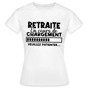 Retraite en cours de chargement - T-shirt Femme - blanc - Devant - AI Model Female 172 dark (172cm)