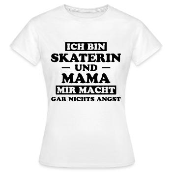 Skaterin Lustiger Spruch Skating Skaterin Geschenk - Frauen T-Shirt - Weiß - Vorne - AI Model Female 172 dark (172cm)