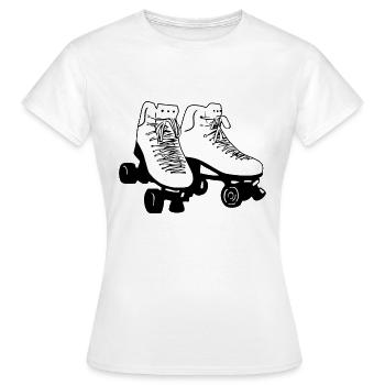 Rollerskates, Rollerskakting, Roller disco - Frauen T-Shirt - Weiß - Vorne - AI Model Female 172 dark (172cm)