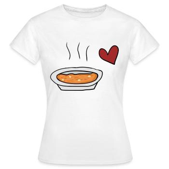 Suppe rotes - Frauen T-Shirt - Weiß - Vorne - AI Model Female 172 dark (172cm)