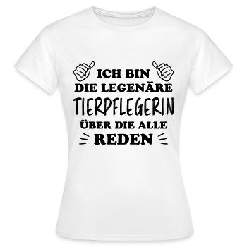 Tierpflegerin Lustig Spruch Tierpflegerin Geschenk - Frauen T-Shirt - Weiß - Vorne - AI Model Female 172 dark (172cm)