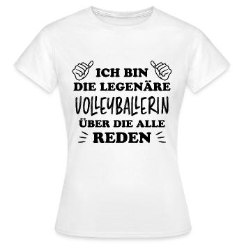 Volleyballerin Spruch Fun Beachvolleyball Geschenk - Frauen T-Shirt - Weiß - Vorne - AI Model Female 172 dark (172cm)