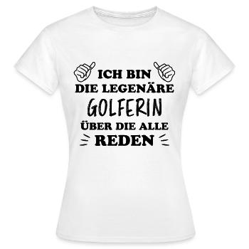 Golferin Minigolf Lustiger Spruch Golf Geschenk - Frauen T-Shirt - Weiß - Vorne - AI Model Female 172 dark (172cm)