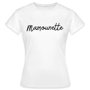 Mamounette - T-shirt Femme - blanc - Devant - AI Model Female 172 dark (172cm)
