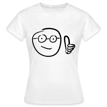 daumen hoch - Frauen T-Shirt - Weiß - Vorne - AI Model Female 172 dark (172cm)