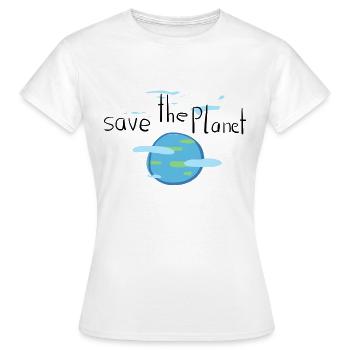 Sauver la planète Terre Protection du climat - T-shirt Femme - blanc - Devant - AI Model Female 172 dark (172cm)