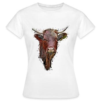 Kuh - Frauen T-Shirt - Weiß - Vorne - AI Model Female 172 dark (172cm)