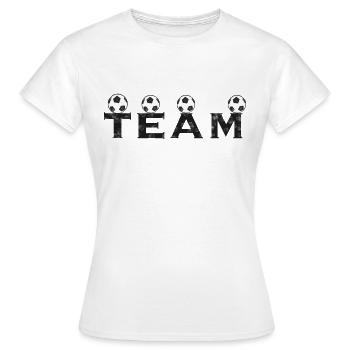 Équipe Football Sport - T-shirt Femme - blanc - Devant - AI Model Female 172 dark (172cm)
