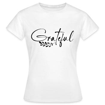 Reconnaissant - T-shirt Femme - blanc - Devant - AI Model Female 172 dark (172cm)