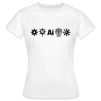 AI Künstliche Intelligenz - Frauen T-Shirt - Weiß - Vorne - AI Model Female 172 dark (172cm)