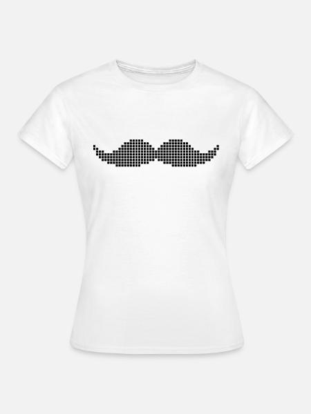 Moustache - Bart - Frauen T-Shirt - Weiß