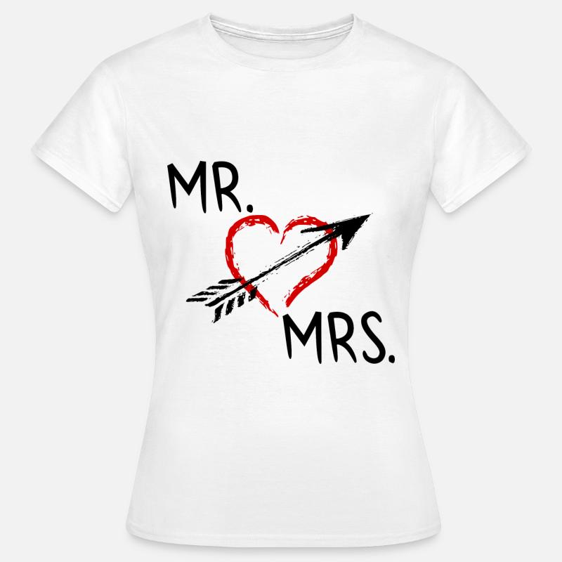 mr_mrs_heart - Maglietta da donna - bianco