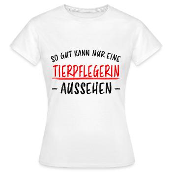 Tierpflegerin Lustiger Spruch Beruf Tiere Geschenk - Frauen T-Shirt - Weiß - Vorne - AI Model Female 172 dark (172cm)