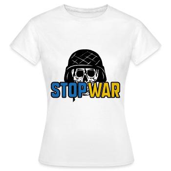 Stop War - T-shirt Femme - blanc - Devant - AI Model Female 172 dark (172cm)