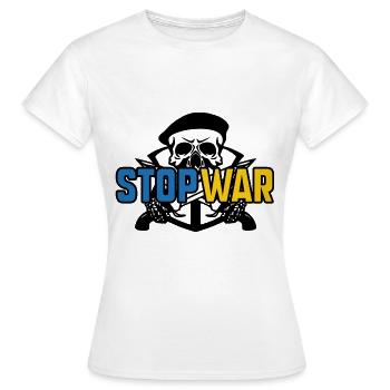 Stop War - T-shirt Femme - blanc - Devant - AI Model Female 172 dark (172cm)