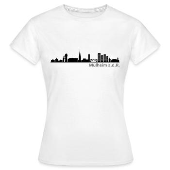 Skyline - Mülheim Ruhr - Frauen T-Shirt - Weiß - Vorne - AI Model Female 172 dark (172cm)