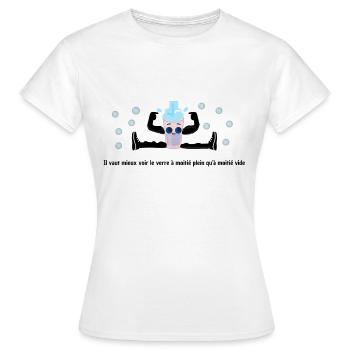 positivité - T-shirt Femme - blanc - Devant - AI Model Female 172 dark (172cm)