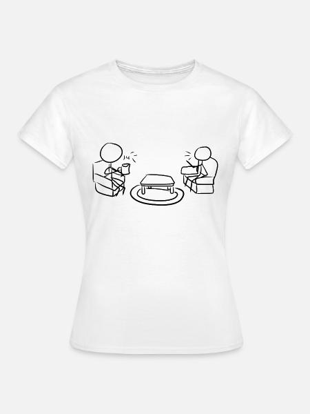 sprechen Diskussion - Frauen T-Shirt - Weiß