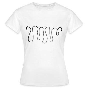 curve line curved curvy - Women's T-Shirt - white - Front - AI Model Female 172 dark (172cm)
