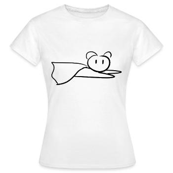 Fliegender Bär Tier Symbol retter retten - Frauen T-Shirt - Weiß - Vorne - AI Model Female 172 dark (172cm)